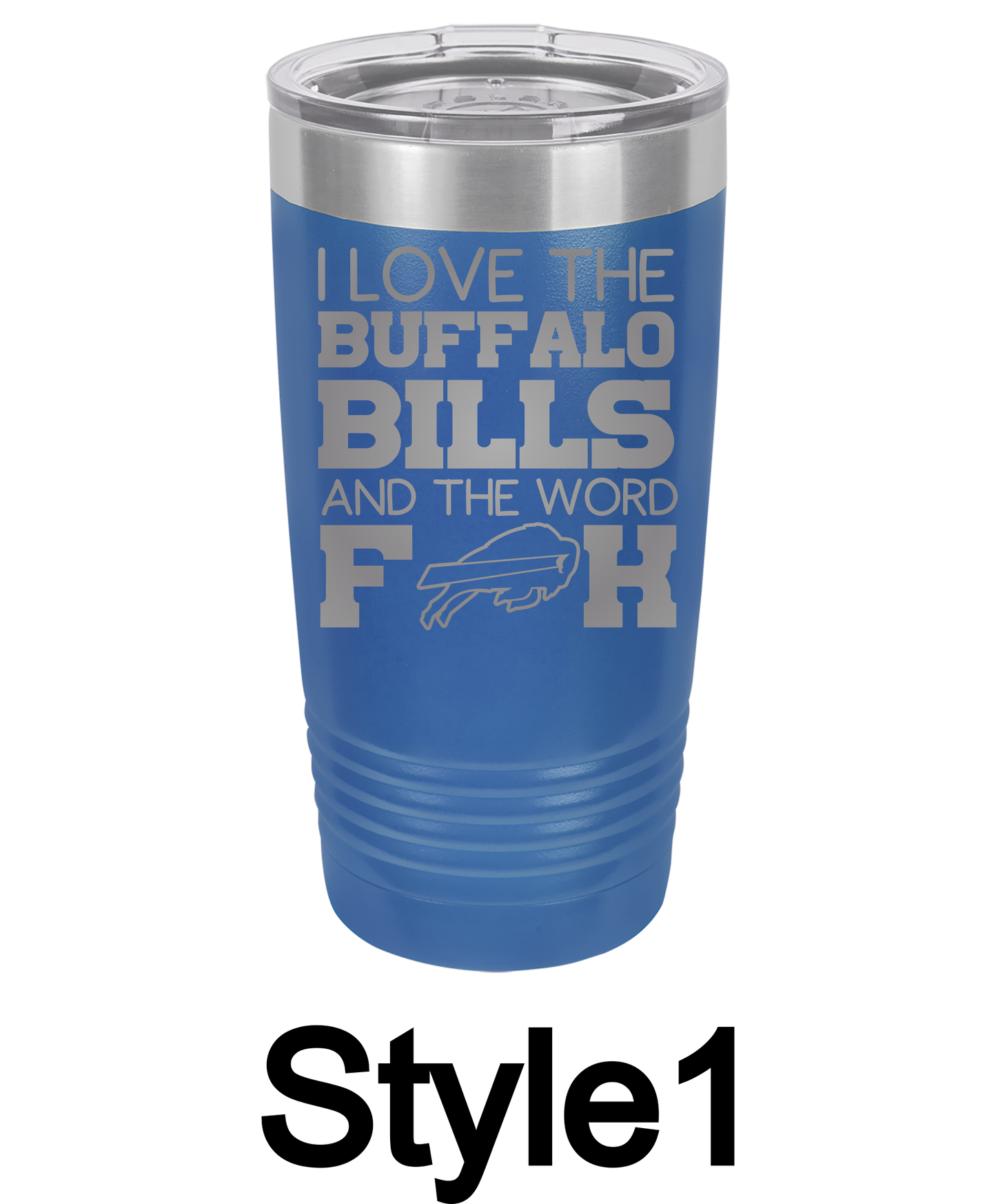 Stainless Laser Engraved Buffalo Bills 20oz Tumbler