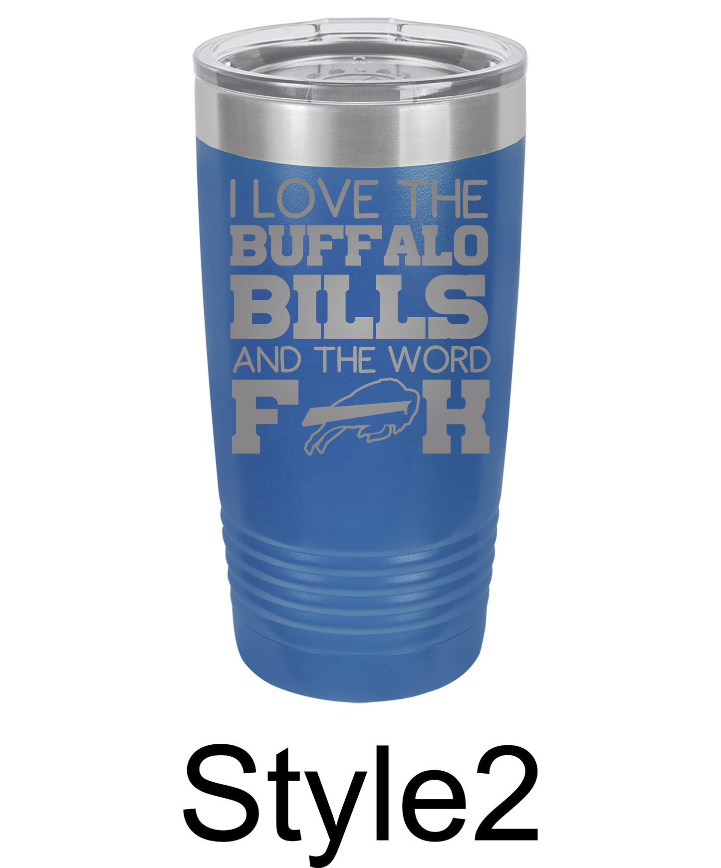 Stainless Laser Engraved Buffalo Bills 20oz Tumbler