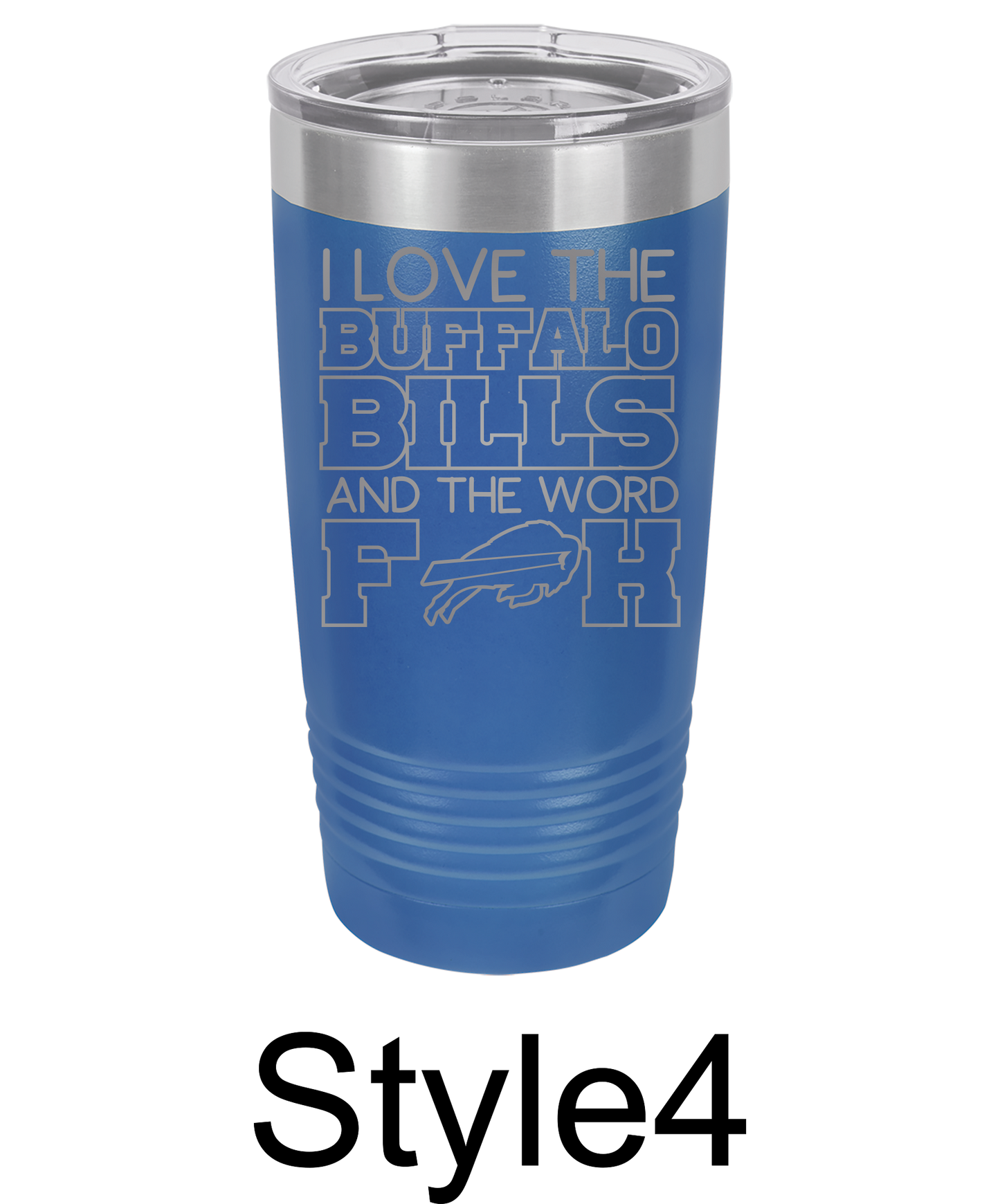 Stainless Laser Engraved Buffalo Bills 20oz Tumbler