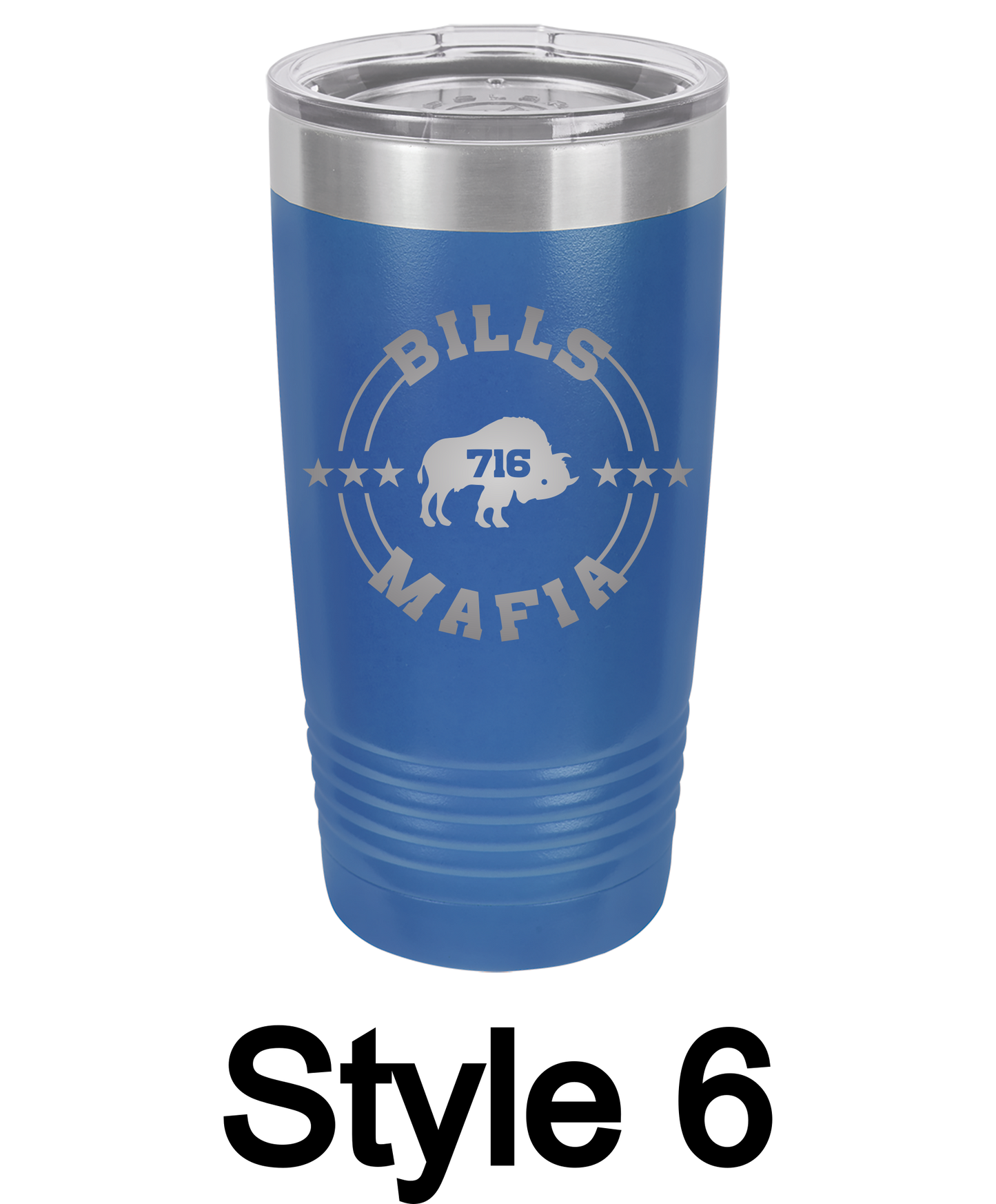 Stainless Laser Engraved Buffalo Bills 20oz Tumbler