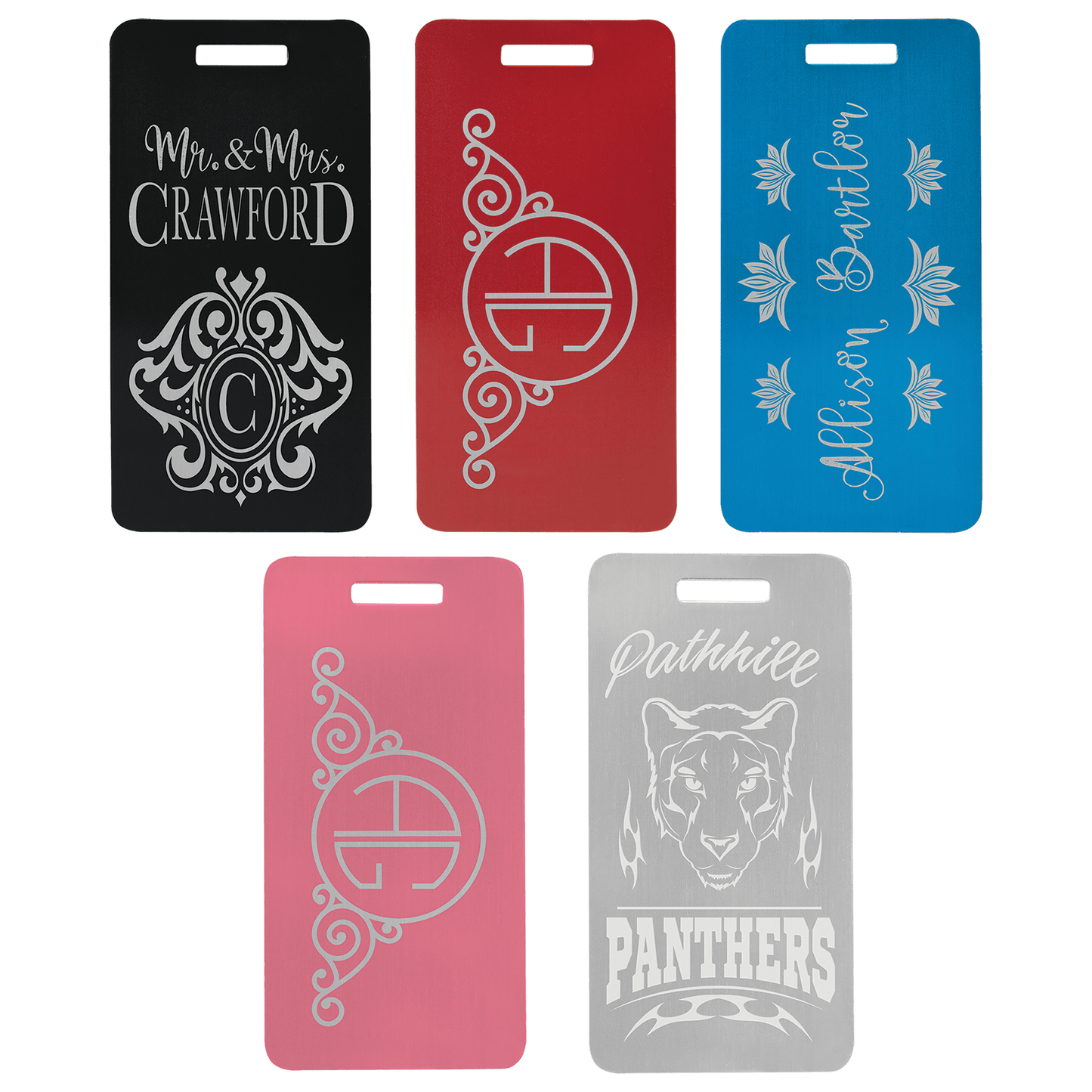Anodized Aluminum Luggage Tags